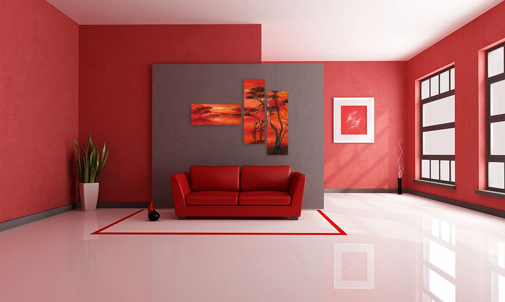Модульная картина 1656 "Красный закат" фото 3