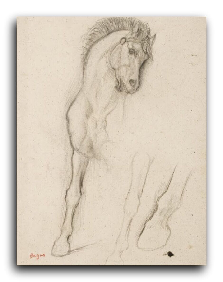 Репродукция 2112 "Лошадь, исследование для Александр и Буцефал" фото 1
