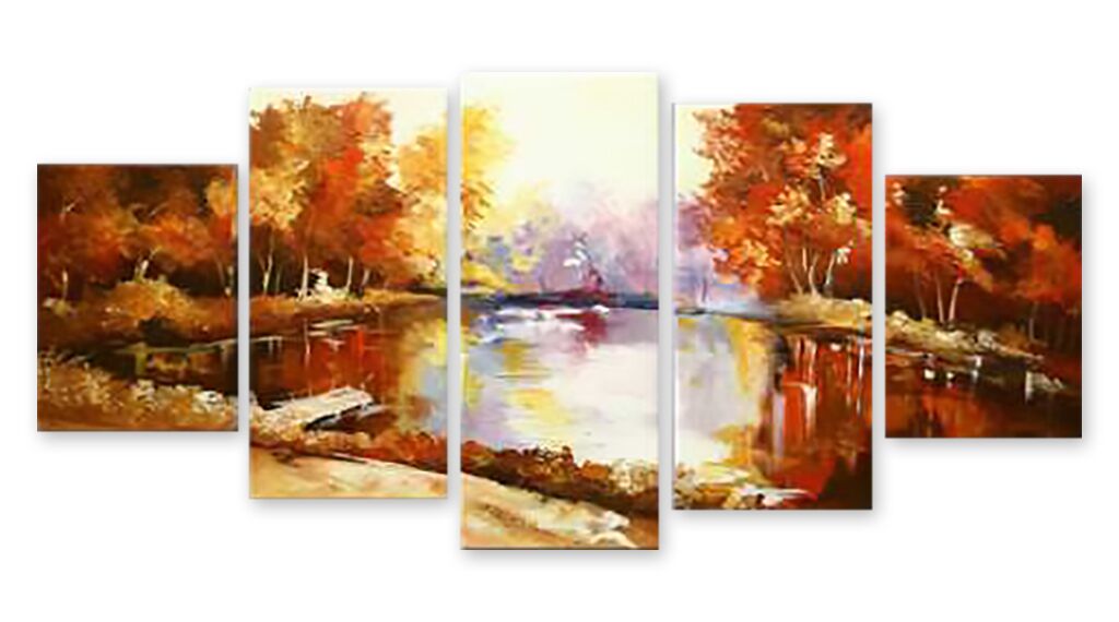 Модульная картина 1017 "Осеннее озеро" фото 1