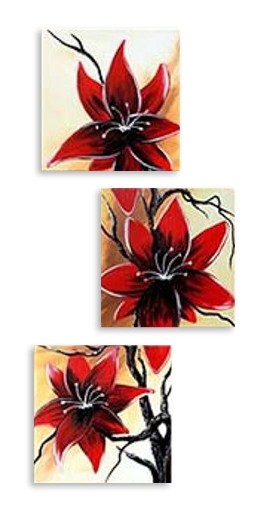 Модульная картина 4146 "Красные лилии" фото 1
