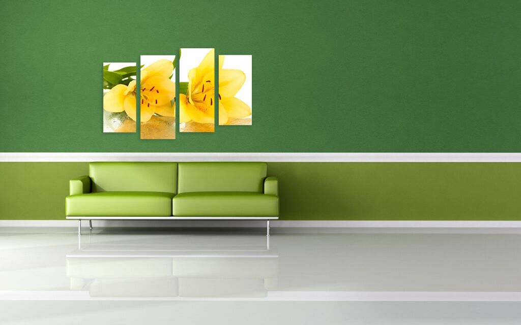 Модульная картина 1630 "Желтые лилии" фото 3