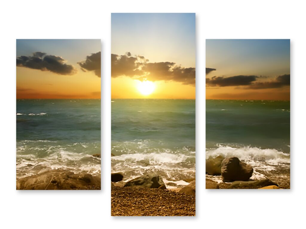 Модульная картина 1209 "Море на закате" фото 1