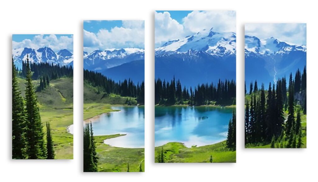 Модульная картина 2908 "Озеро в горах" фото 1