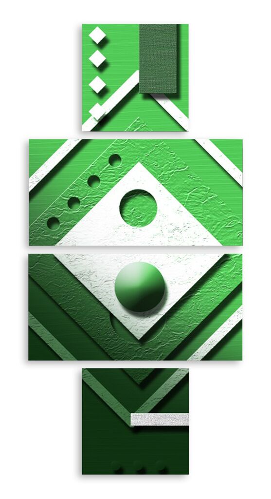 Модульная картина 4999 "Зелёная абстракция" фото 1
