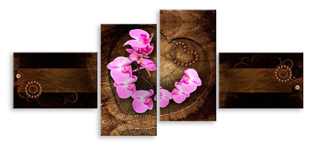 Модульная картина 5529 "Розовые орхидеи" фото 1