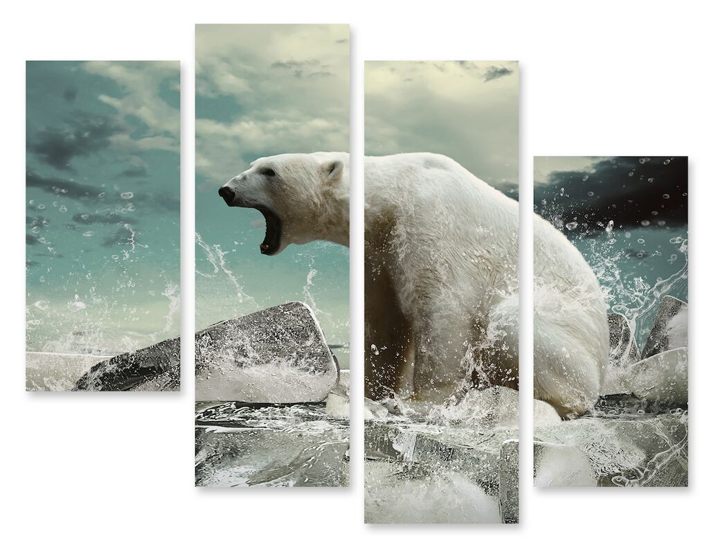 Модульная картина 217 "Белый медведь" фото 1