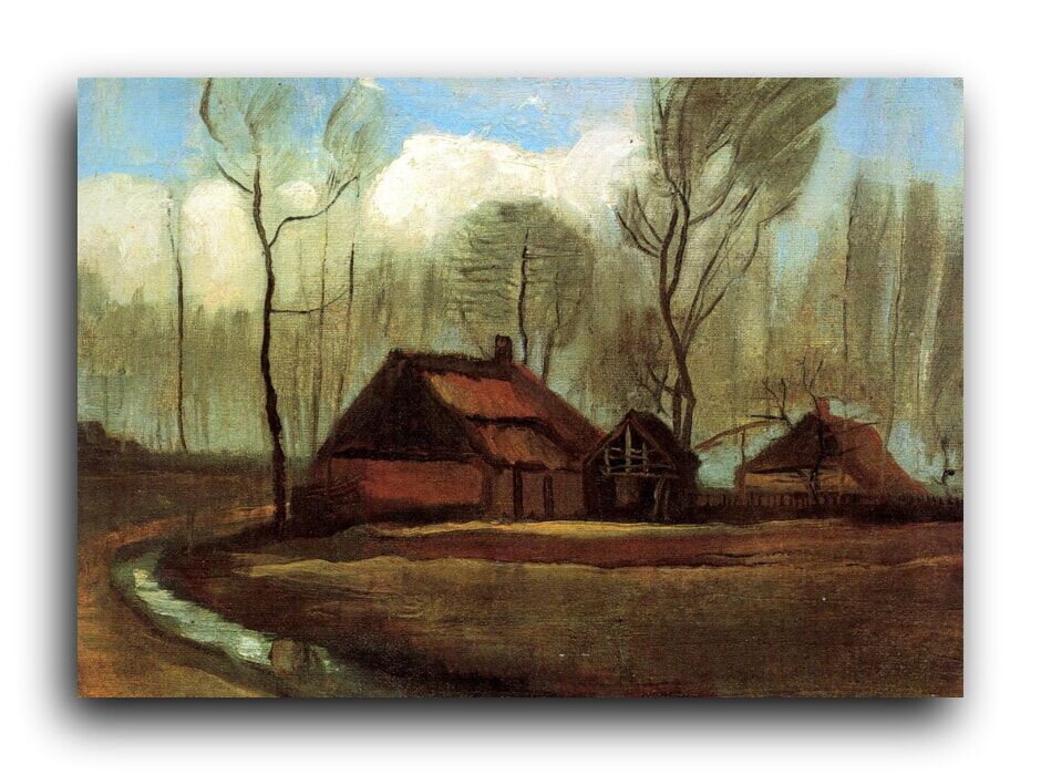 Репродукция 1582 "Ферма среди деревьев (Farmhouses Among Trees)" фото 1