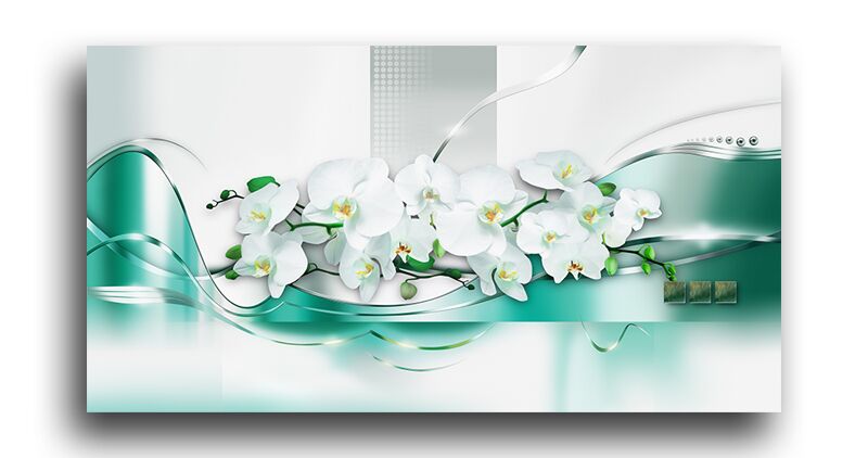 Постер 5269 "Орхидеи в бирюзе" фото 1