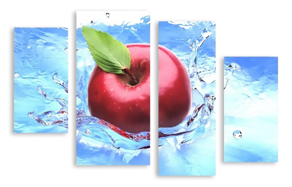 Модульная картина 2717 "Яблоки в воде" фото 1