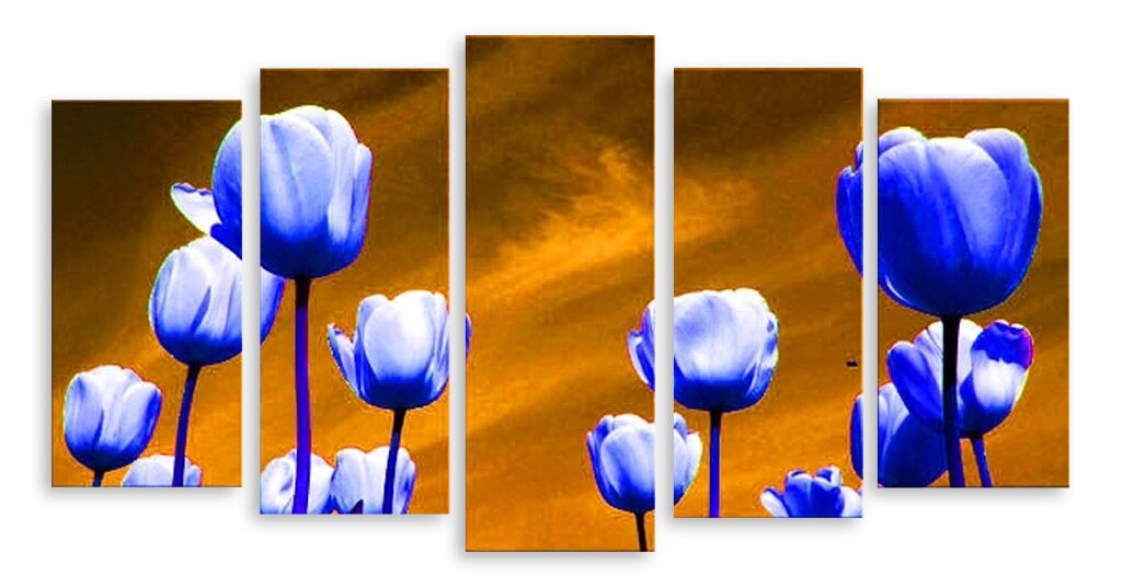 Модульная картина 5294 "Синие тюльпаны" фото 1