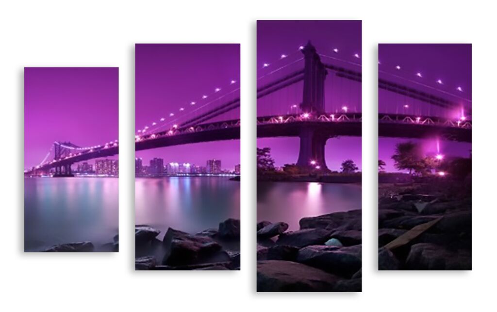 Модульная картина 3075 "Фиолетовый Манхэттен" фото 1