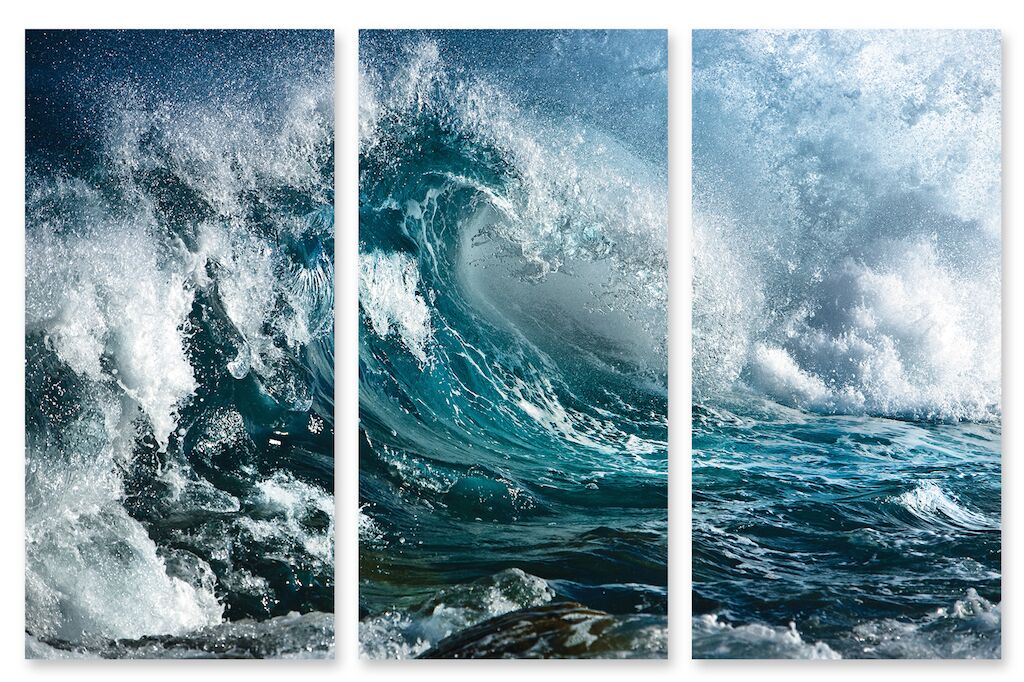 Модульная картина 5 "Бушующие волны" фото 1
