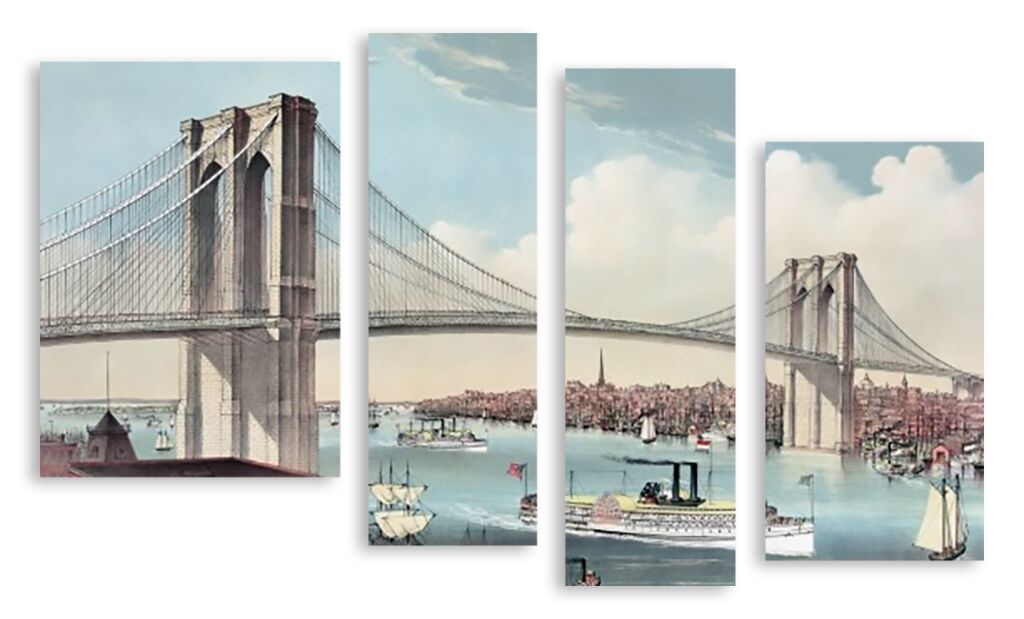 Модульная картина 2695 "Бруклинский мост" фото 1
