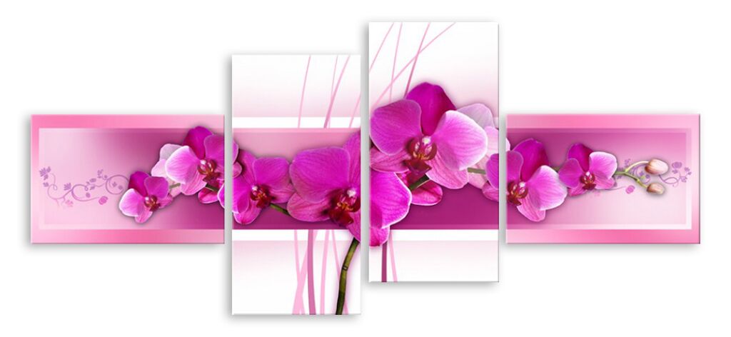Модульная картина 5460 "Розовые орхидеи" фото 1