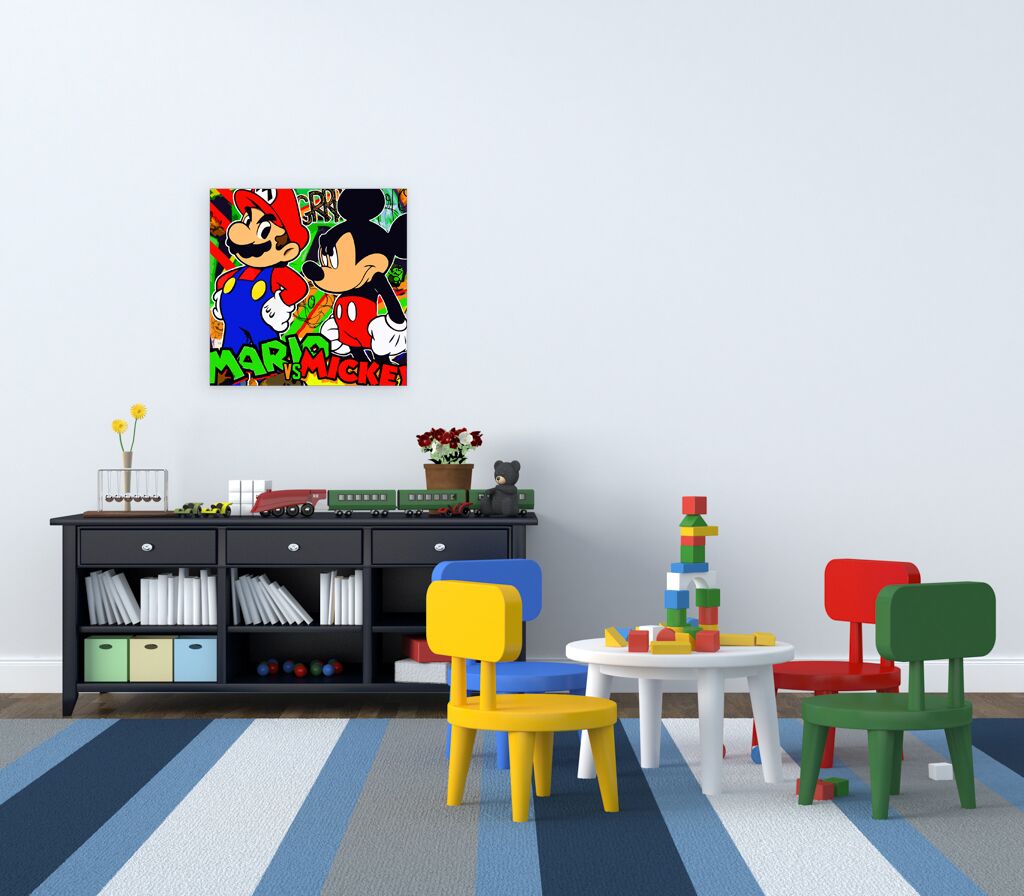 Постер 607 "Mario vs Mickey" фото 3