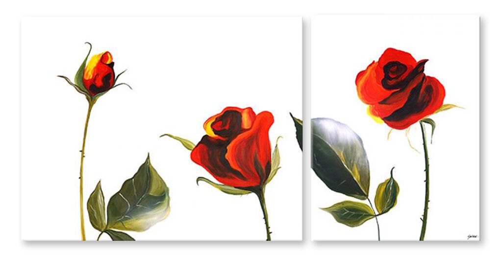 Модульная картина 1415 "Три розы" фото 1