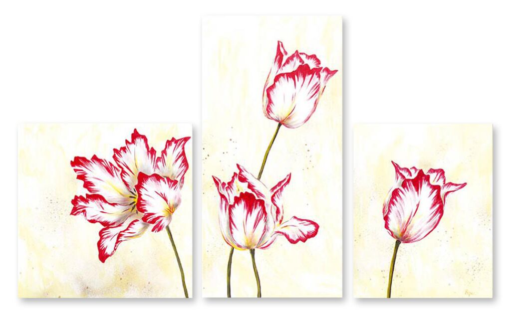 Модульная картина 1459 "Махровые тюльпаны" фото 1