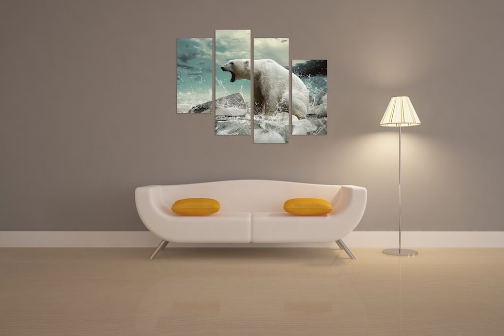 Модульная картина 217 "Белый медведь" фото 2