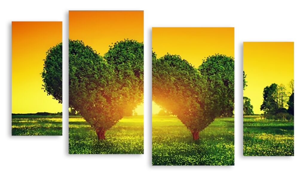 Модульная картина 2762 "Влюбленные деревья" фото 1