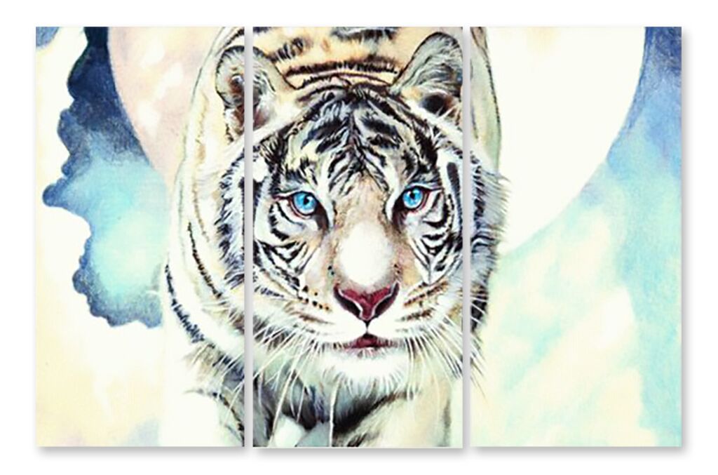 Модульная картина 1239 "Белый тигр" фото 1