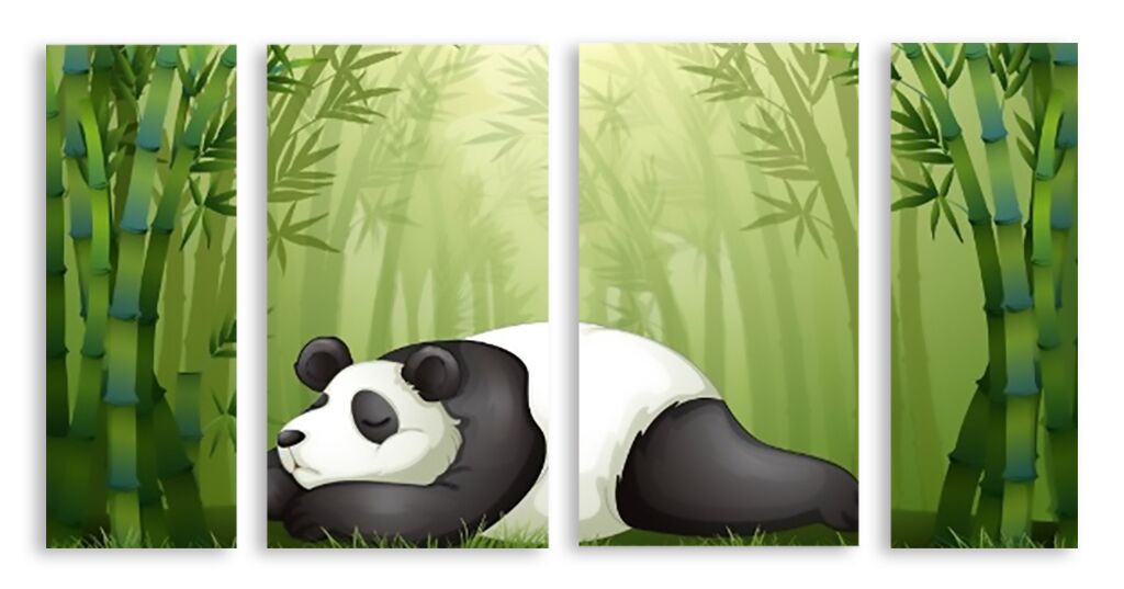 Модульная картина 2616 "Спящая панда" фото 1