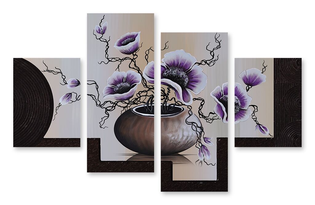 Модульная картина 754 "Фиолетовые цветы" фото 1
