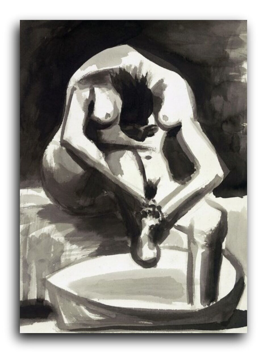 Репродукция 1634 "Женщина, Моющая Ее Ноги (Woman Washing Her Feet)" фото 1