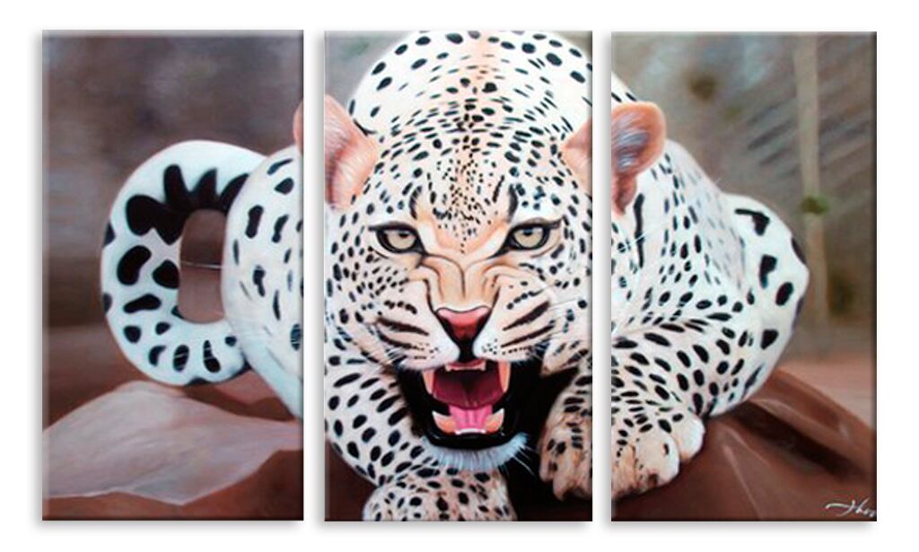 Модульная картина 4278 "Белый ягуар" фото 1