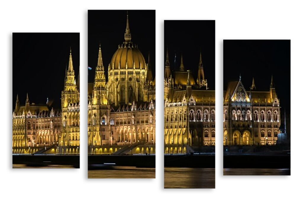 Модульная картина 2785 "Ночной Будапешт" фото 1