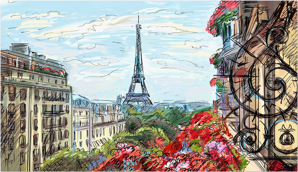 Постер 2722 "Нарисованный Париж" фото 1