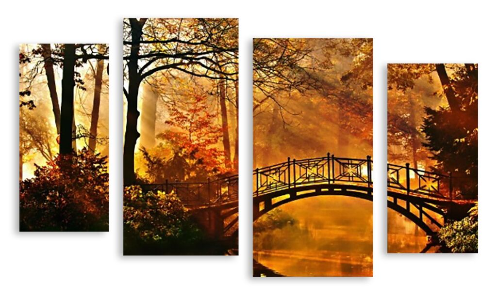Модульная картина 2816 "Мост в осень" фото 1