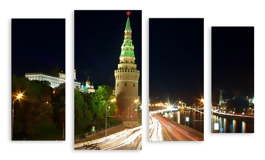 Модульная картина 2186 "Вечерний Кремль" фото 1