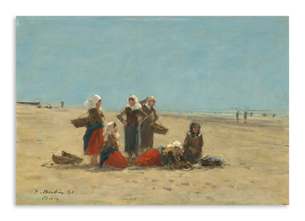 Репродукция 437 "Eugène Boudin. Женщины на пляже" фото 1