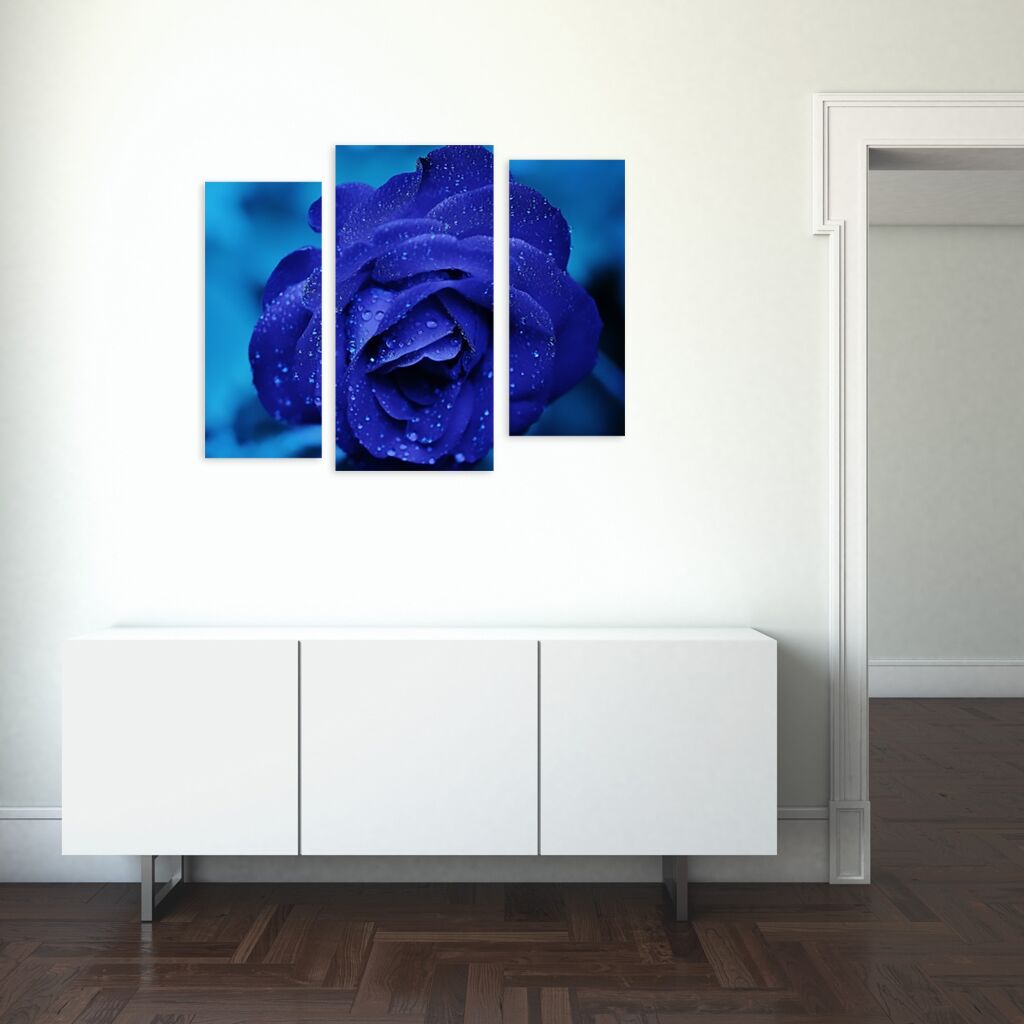 Модульная картина 1796 "Синяя роза" фото 4