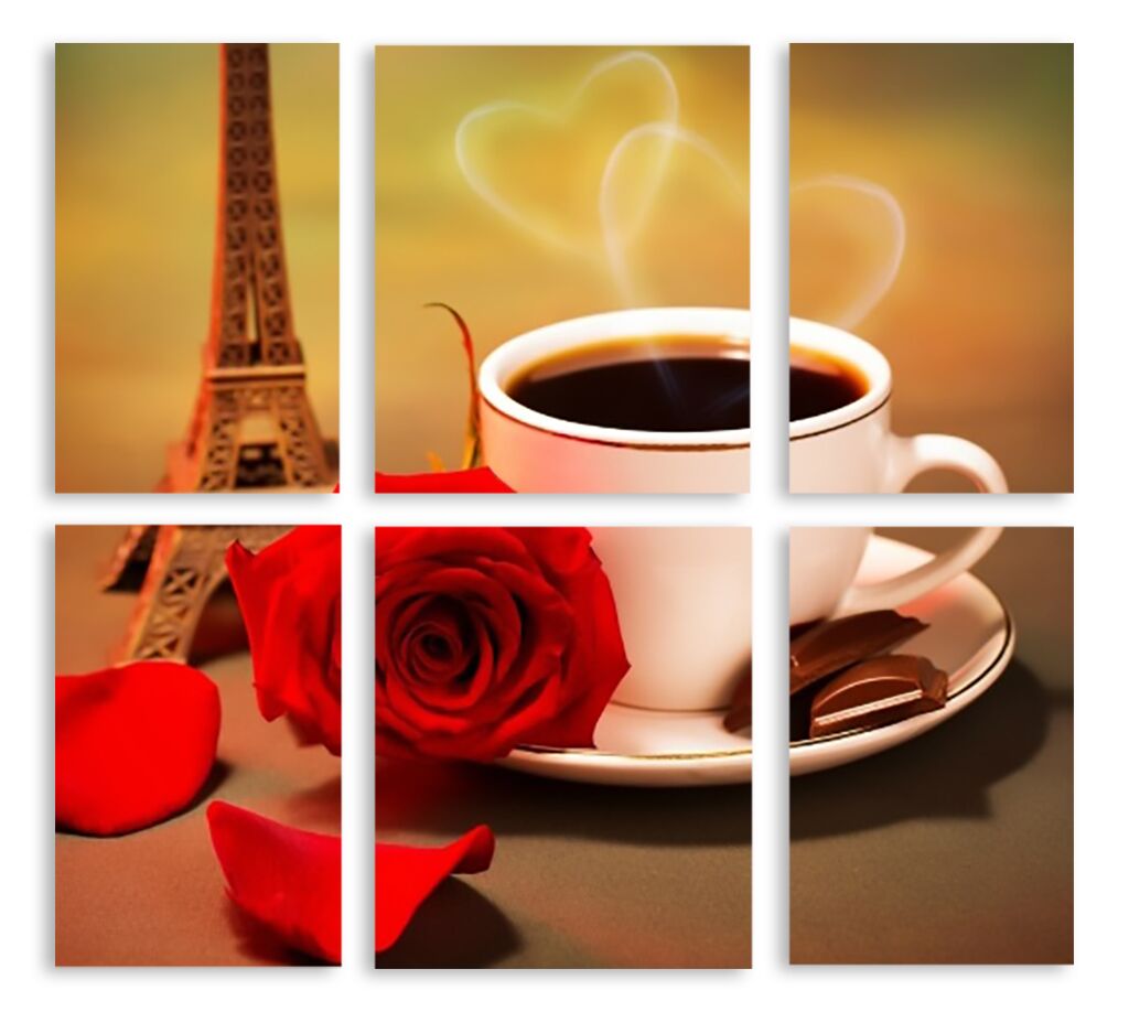 Модульная картина 2675 "Кофе в Париже" фото 1