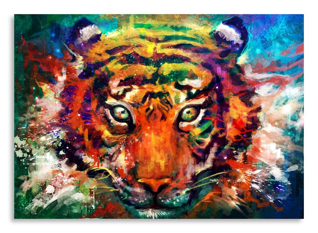 Постер 2737 "Разноцветный тигр" фото 1
