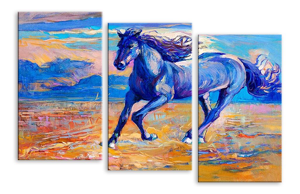 Модульная картина 5482 "Синий конь" фото 1