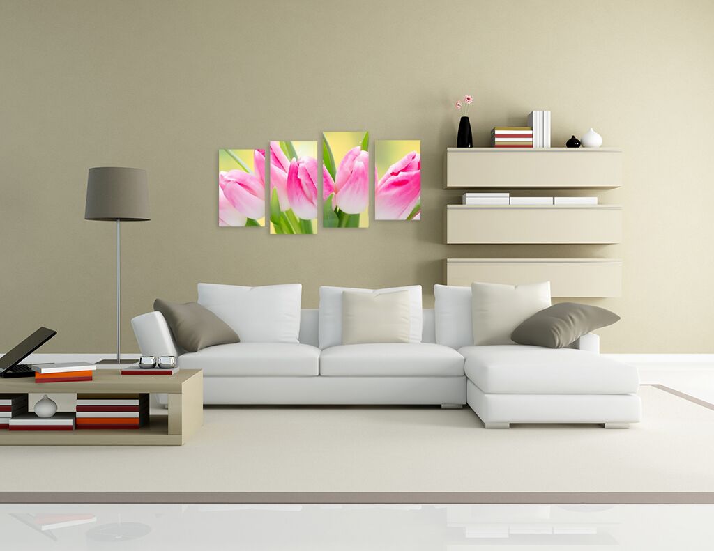 Модульная картина 1691 "Розовые тюльпаны" фото 3