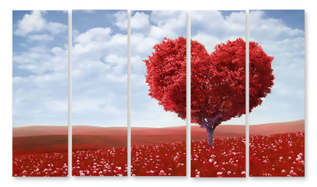 Модульная картина 1254 "Дерево любви" фото 1