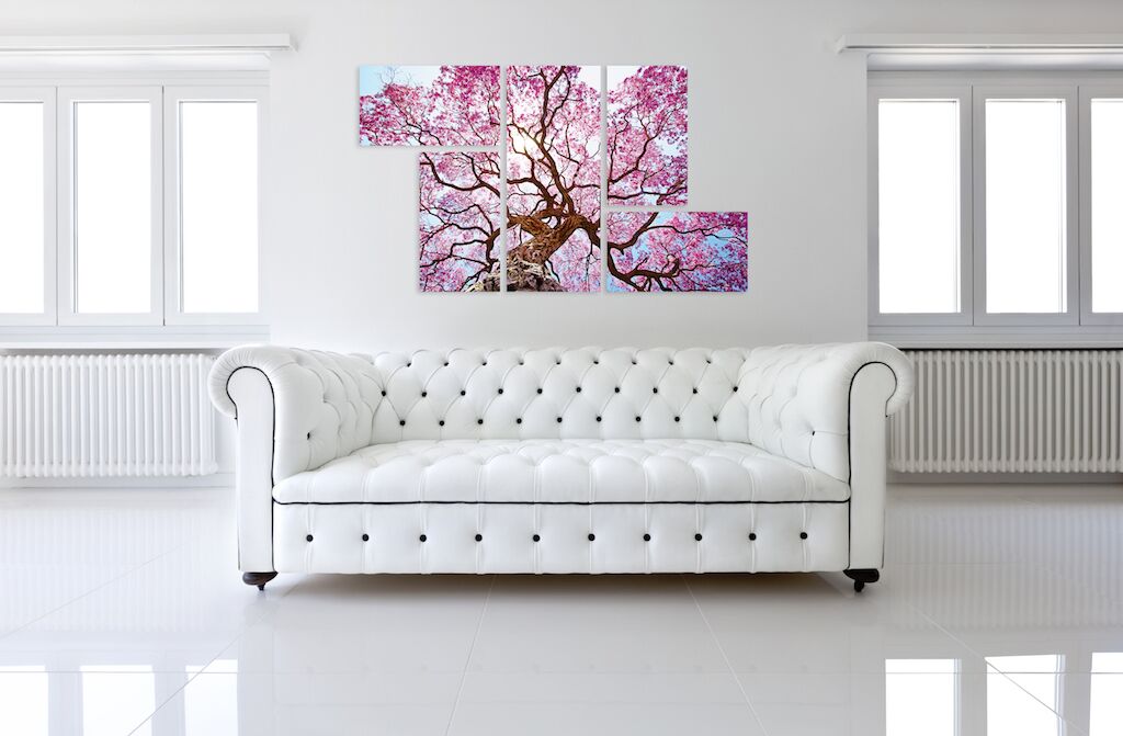 Модульная картина 162 "Розовое дерево" фото 2