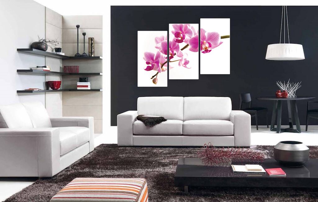 Модульная картина 196 "Розовые орхидеи" фото 3