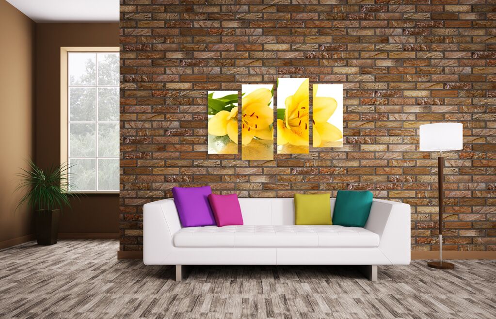 Модульная картина 1630 "Желтые лилии" фото 4