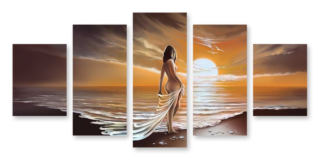 Модульная картина 335 "Девушка у моря" фото 1