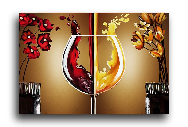 Постер 1264 "Красное и белое вино" фото 1