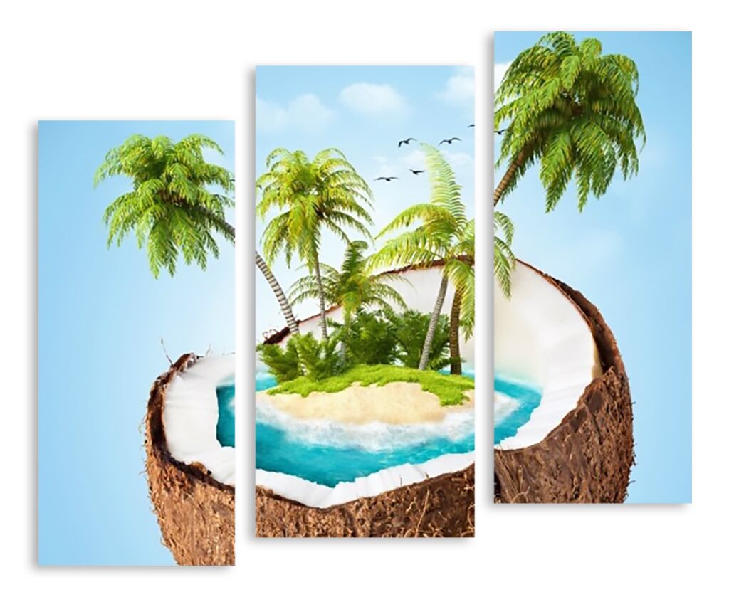 Модульная картина 3143 "Кокосовый остров" фото 1