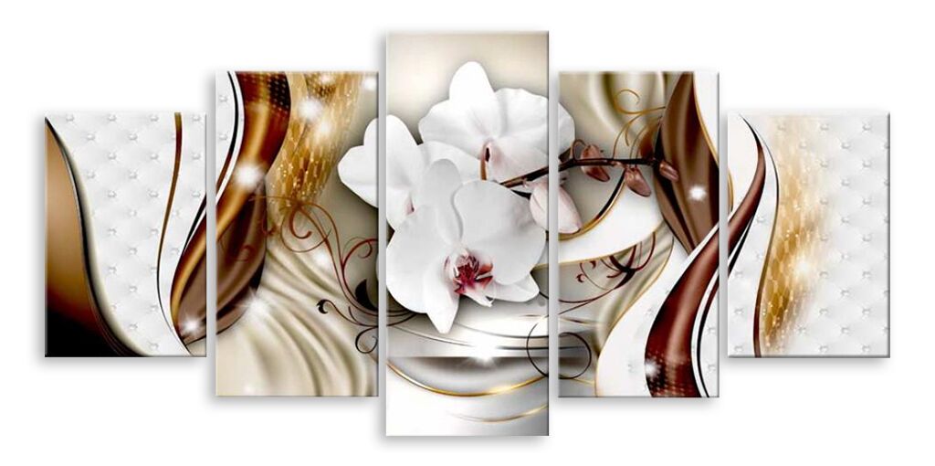 Модульная картина 5532 "Белые орхидеи" фото 1