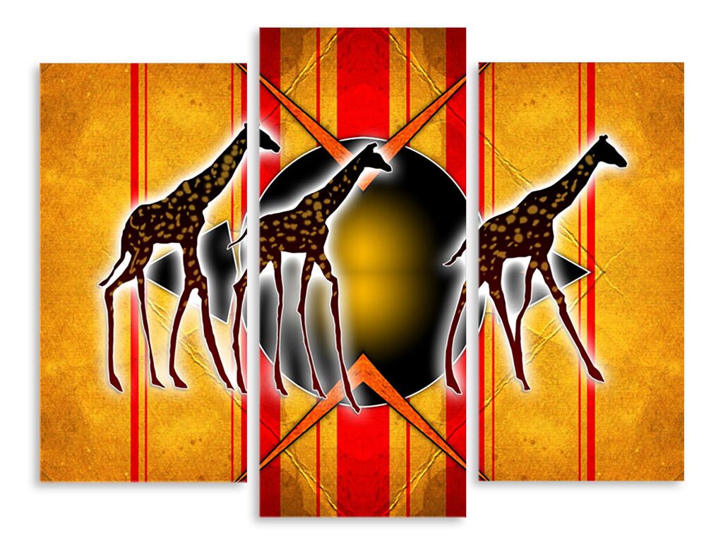 Модульная картина 3873 "Три жирафа" фото 1