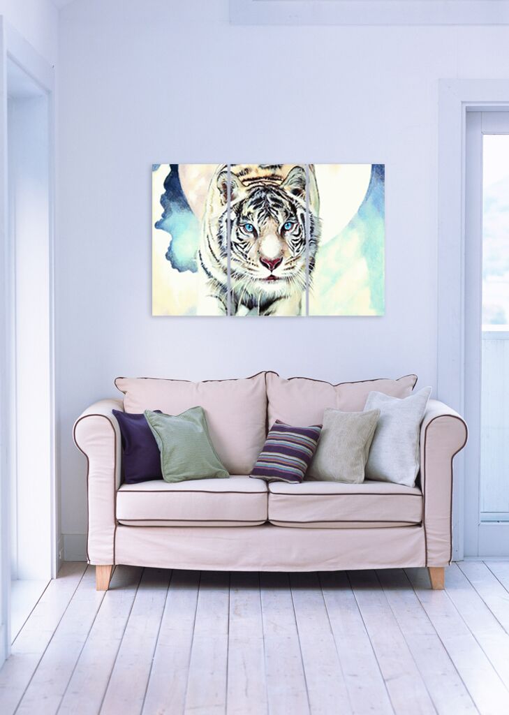 Модульная картина 1239 "Белый тигр" фото 3