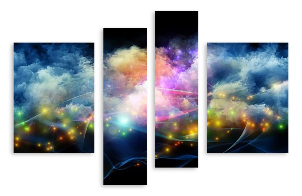 Модульная картина 3725 "Цветные облака" фото 1