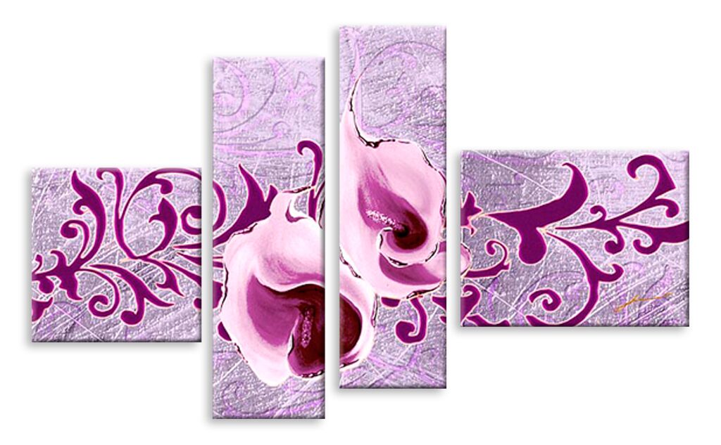 Модульная картина 4260 "Розово-фиолетовые каллы" фото 1